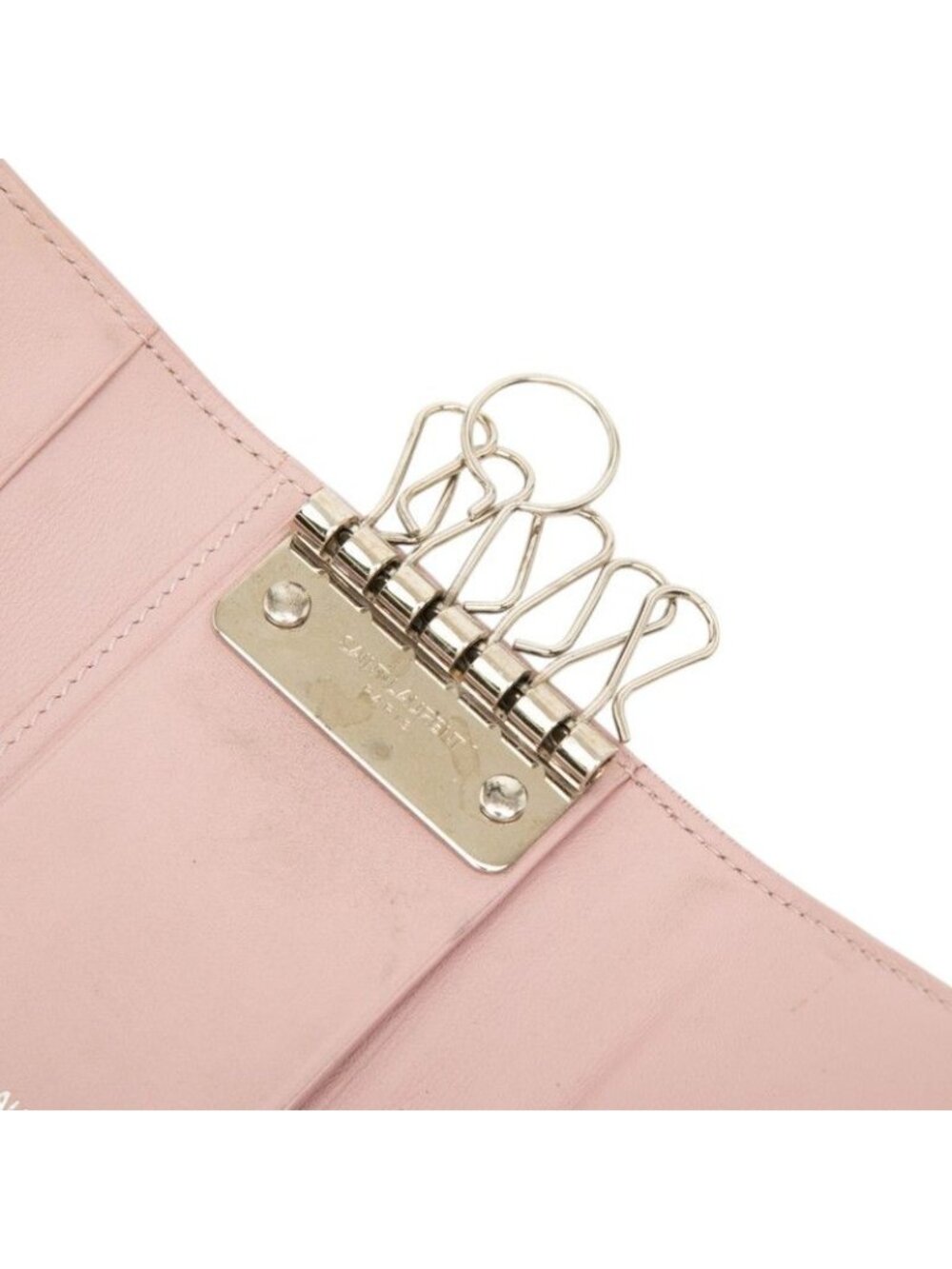 Saint Laurent YSL Logo Case Pink Leather Card Holder - Picture 4 of 8